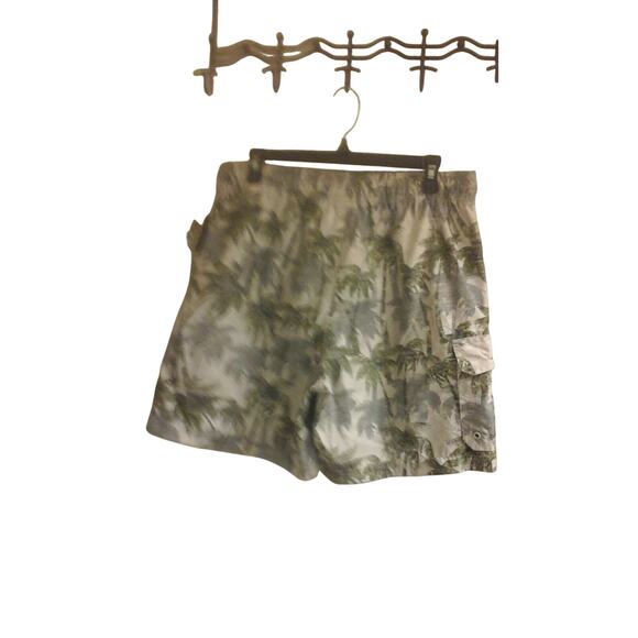 Islander Shorts, men's sz M, Hawaiian swim palm trees drawstring elastic NWT - Picture 1 of 7